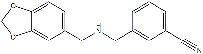 3-{[(2H-1,3-benzodioxol-5-ylmethyl)amino]methyl}benzonitrile Structure