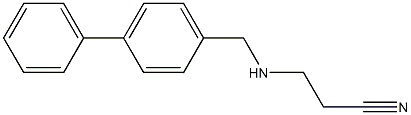 3-{[(4-phenylphenyl)methyl]amino}propanenitrile