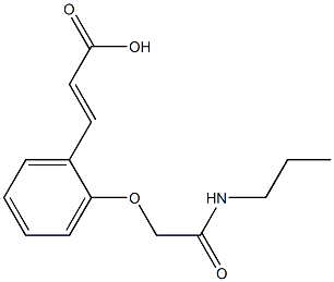 3-{2-[(propylcarbamoyl)methoxy]phenyl}prop-2-enoic acid Structure