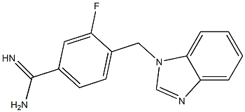 4-(1H-benzimidazol-1-ylmethyl)-3-fluorobenzenecarboximidamide Structure