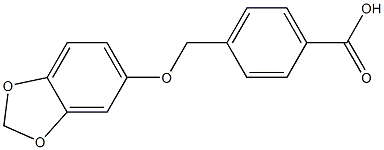 4-[(2H-1,3-benzodioxol-5-yloxy)methyl]benzoic acid Structure