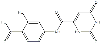 4-{[(2,6-dioxo-1,2,3,6-tetrahydropyrimidin-4-yl)carbonyl]amino}-2-hydroxybenzoic acid