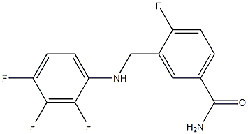 4-fluoro-3-{[(2,3,4-trifluorophenyl)amino]methyl}benzamide
