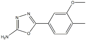 5-(3-methoxy-4-methylphenyl)-1,3,4-oxadiazol-2-amine Structure