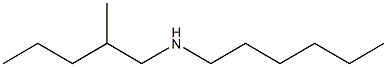 hexyl(2-methylpentyl)amine Structure