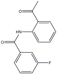 N-(2-acetylphenyl)-3-fluorobenzamide Struktur