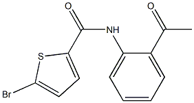N-(2-acetylphenyl)-5-bromothiophene-2-carboxamide Struktur