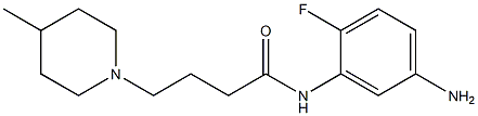 N-(5-amino-2-fluorophenyl)-4-(4-methylpiperidin-1-yl)butanamide