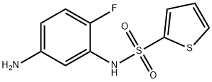 N-(5-amino-2-fluorophenyl)thiophene-2-sulfonamide 结构式