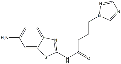 N-(6-amino-1,3-benzothiazol-2-yl)-4-(1H-1,2,4-triazol-1-yl)butanamide