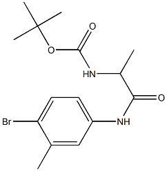 tert-butyl N-{1-[(4-bromo-3-methylphenyl)carbamoyl]ethyl}carbamate Structure
