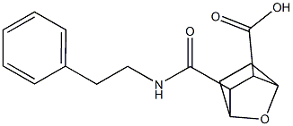 3-{[(2-phenylethyl)amino]carbonyl}-7-oxabicyclo[2.2.1]heptane-2-carboxylic acid Struktur