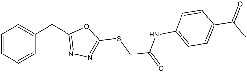 N-(4-acetylphenyl)-2-{[5-(phenylmethyl)-1,3,4-oxadiazol-2-yl]sulfanyl}acetamide|