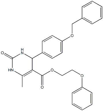 2-phenoxyethyl 4-[4-(benzyloxy)phenyl]-6-methyl-2-oxo-1,2,3,4-tetrahydro-5-pyrimidinecarboxylate