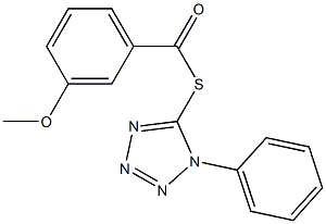 S-(1-phenyl-1H-tetraazol-5-yl) 3-methoxybenzenecarbothioate