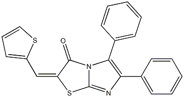 5,6-diphenyl-2-(2-thienylmethylene)imidazo[2,1-b][1,3]thiazol-3(2H)-one Structure