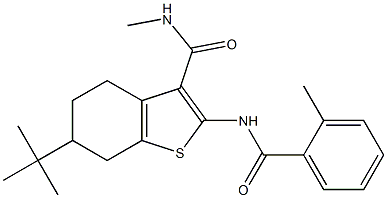 6-tert-butyl-N-methyl-2-[(2-methylbenzoyl)amino]-4,5,6,7-tetrahydro-1-benzothiophene-3-carboxamide