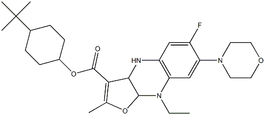 4-tert-butylcyclohexyl 9-ethyl-6-fluoro-2-methyl-7-(4-morpholinyl)-3a,4,9,9a-tetrahydrofuro[2,3-b]quinoxaline-3-carboxylate