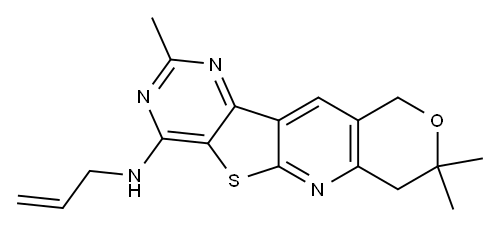 N-allyl-N-(2,8,8-trimethyl-7,10-dihydro-8H-pyrano[3'',4'':5',6']pyrido[3',2':4,5]thieno[3,2-d]pyrimidin-4-yl)amine