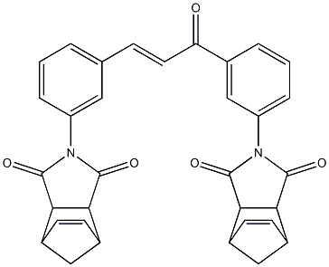 4-(3-{3-[3-(3,5-dioxo-4-azatricyclo[5.2.1.0~2,6~]dec-8-en-4-yl)phenyl]acryloyl}phenyl)-4-azatricyclo[5.2.1.0~2,6~]dec-8-ene-3,5-dione Structure
