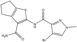 N-[3-(aminocarbonyl)-5,6-dihydro-4H-cyclopenta[b]thien-2-yl]-4-bromo-1-methyl-1H-pyrazole-3-carboxamide