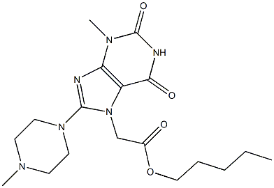 pentyl [3-methyl-8-(4-methylpiperazin-1-yl)-2,6-dioxo-1,2,3,6-tetrahydro-7H-purin-7-yl]acetate