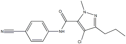 4-chloro-N-(4-cyanophenyl)-1-methyl-3-propyl-1H-pyrazole-5-carboxamide