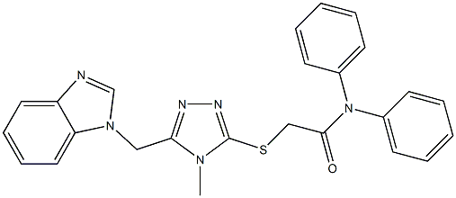 2-{[5-(1H-benzimidazol-1-ylmethyl)-4-methyl-4H-1,2,4-triazol-3-yl]sulfanyl}-N,N-diphenylacetamide