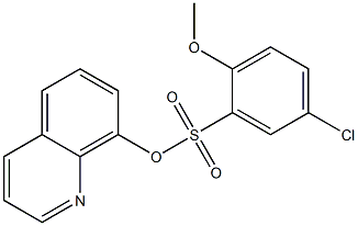 8-quinolinyl 5-chloro-2-methoxybenzenesulfonate Struktur