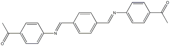 1-(4-{[(E)-(4-{[(4-acetylphenyl)imino]methyl}phenyl)methylidene]amino}phenyl)-1-ethanone Structure