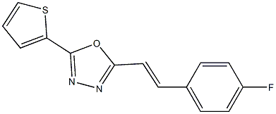 2-[(E)-2-(4-fluorophenyl)ethenyl]-5-(2-thienyl)-1,3,4-oxadiazole
