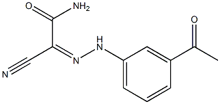 2-[(Z)-2-(3-acetylphenyl)hydrazono]-2-cyanoacetamide Structure
