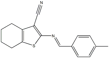 2-{[(E)-(4-methylphenyl)methylidene]amino}-4,5,6,7-tetrahydro-1-benzothiophene-3-carbonitrile