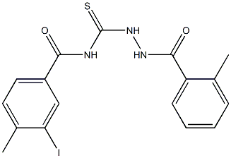 3-iodo-4-methyl-N-{[2-(2-methylbenzoyl)hydrazino]carbothioyl}benzamide