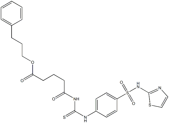 3-phenylpropyl 5-oxo-5-[({4-[(1,3-thiazol-2-ylamino)sulfonyl]anilino}carbothioyl)amino]pentanoate