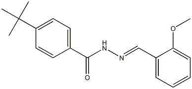 4-(tert-butyl)-N'-[(E)-(2-methoxyphenyl)methylidene]benzohydrazide Struktur
