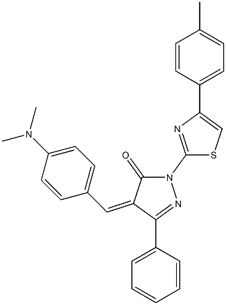 4-{(Z)-[4-(dimethylamino)phenyl]methylidene}-1-[4-(4-methylphenyl)-1,3-thiazol-2-yl]-3-phenyl-1H-pyrazol-5-one