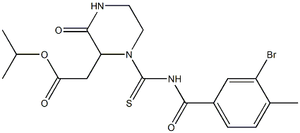 isopropyl 2-(1-{[(3-bromo-4-methylbenzoyl)amino]carbothioyl}-3-oxo-2-piperazinyl)acetate