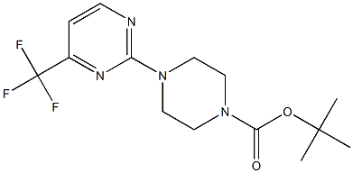 4-(4-三氟甲基嘧啶-2-基)哌嗪-1-甲酸叔丁酯, , 结构式