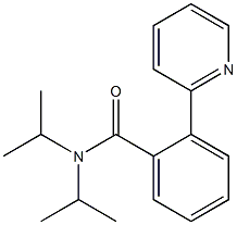 N,N-ジイソプロピル-2-(2-ピリジル)ベンズアミド 化学構造式