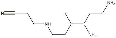 4,6-ジアミノ-1-(2-シアノエチルアミノ)-3-メチルヘキサン 化学構造式