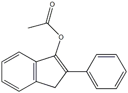 酢酸(2-フェニル-3H-インデン-1-イル) 化学構造式