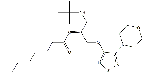 (S)-1-[(1,1-Dimethylethyl)amino]-3-[[4-(morpholin-4-yl)-1,2,5-thiadiazol-3-yl]oxy]-2-propanol octanoate