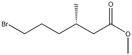 [S,(-)]-6-ブロモ-3-メチルヘキサン酸メチル 化学構造式