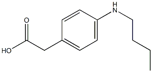 2-[p-(ブチルアミノ)フェニル]酢酸 化学構造式
