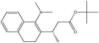 (3S)-3-[[1-(ジメチルアミノ)-3,4-ジヒドロナフタレン]-2-イル]酪酸tert-ブチル 化学構造式
