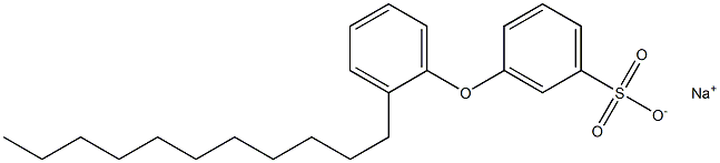 3-(2-ウンデシルフェノキシ)ベンゼンスルホン酸ナトリウム 化学構造式