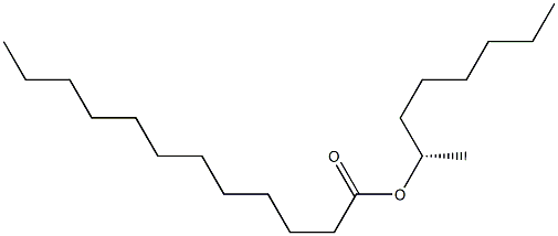(+)-ラウリン酸(S)-1-メチルヘプチル 化学構造式