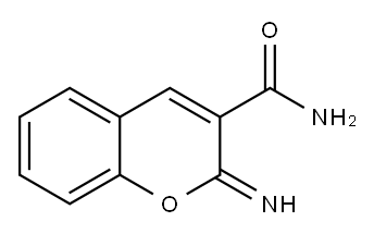 2-イミノ-2H-1-ベンゾピラン-3-カルボアミド 化学構造式