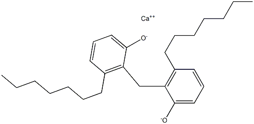 カルシウム2,2'-メチレンビス(3-ヘプチルフェノキシド) 化学構造式